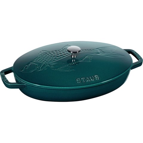 Owalna żeliwna brytfanna do ryb Staub - 2.8 ltr, Morski Owalna żeliwna brytfanna do ryb Staub - 2.8 ltr, Morski
