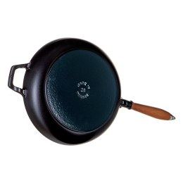 Patelnia żeliwna z drewnianym uchwytem Staub - 28 cm
