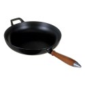 Patelnia żeliwna z drewnianym uchwytem Staub - 28 cm