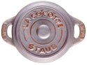 Staub Mini Cocotte Okrągły, 4 szt. - 200 ml, Antyczny szary