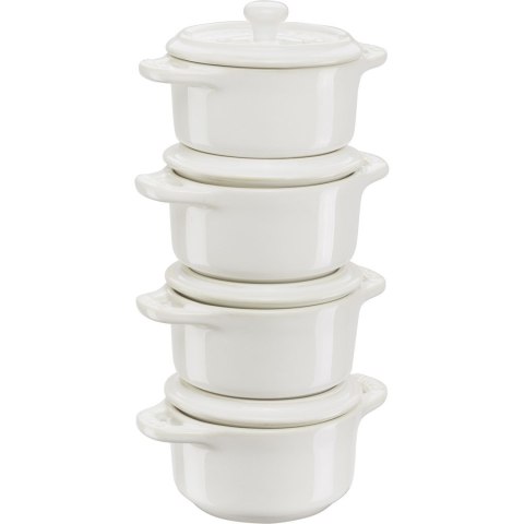 Staub Mini Cocotte Okrągły, 4 szt. - 200 ml, Kość słoniowa Staub Mini Cocotte Okrągły, 4 szt. - 200 ml, Kość słoniowa