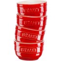 Staub Mini Ramekin Okrągły, 4 szt. - 200 ml, Czerwony