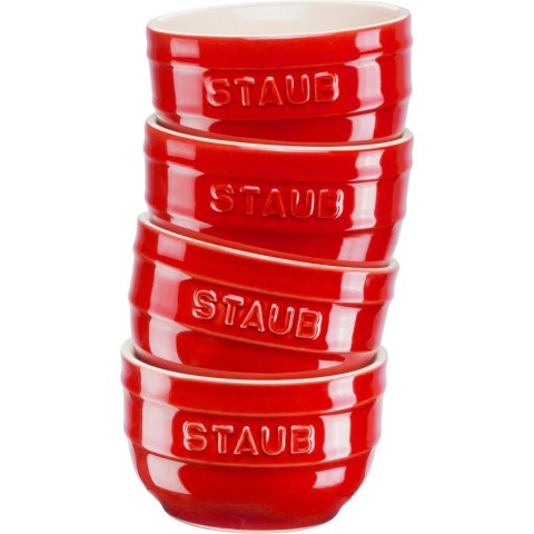 Staub Mini Ramekin Okrągły, 4 szt. - 200 ml, Czerwony Staub Mini Ramekin Okrągły, 4 szt. - 200 ml, Czerwony