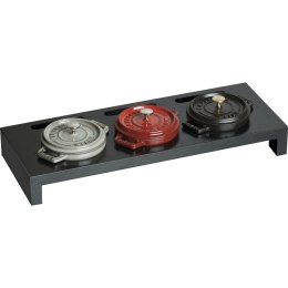 Stojak drewniany na 3 Mini Cocotte Staub - Czarny