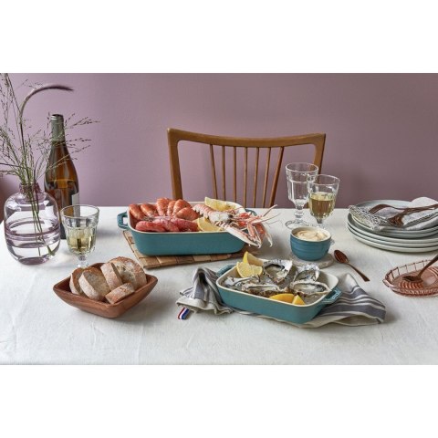 Zestaw 2 prostokątnych półmisków ceramicznych STAUB 40511-924-0 - antyczny turkusowy Zestaw 2 prostokątnych półmisków ceramicznych STAUB 40511-924-0 - antyczny turkusowy