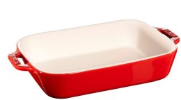 Zestaw 3 prostokątnych półmisków ceramicznych Staub - Czerwony