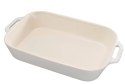 Zestaw 3 prostokątnych półmisków ceramicznych Staub - Kość słoniowa