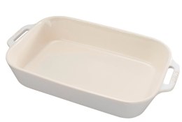Zestaw 3 prostokątnych półmisków ceramicznych Staub - Kość słoniowa