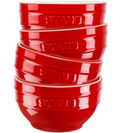 Zestaw 4 misek okrągłych Staub - 12 cm, Czerwony