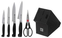 Zestaw 4 noży w bloku Zwilling Four Star - Czarny