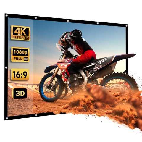 MACLEAN PROJECTION SCREEN, 120", 265X149CM, 25MM 16:9 BORDER, TENSION HOOKS, WHITE MC-982 MACLEAN PROJECTION SCREEN, 120", 265X149CM, 25MM 16:9 BORDER, TENSION HOOKS, WHITE MC-982