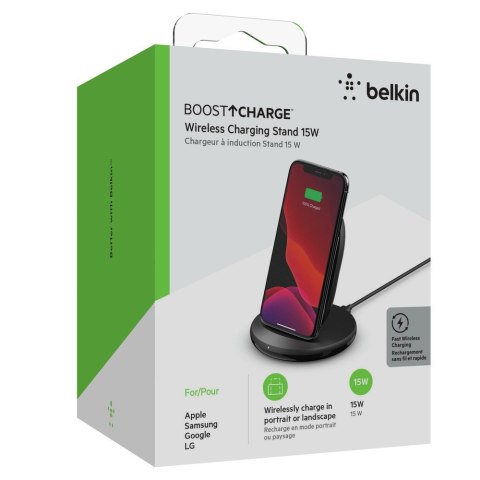 15W WIRELESS CHARGING STAND/INCL.POWER SUPPLY WHITE 15W WIRELESS CHARGING STAND/INCL.POWER SUPPLY WHITE