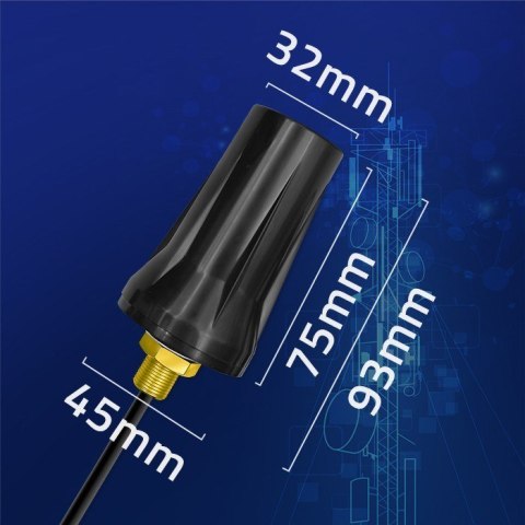 QOLTEC ANTENA 4G LTE DUAL | 7DBI | DOOKÓLNA | ZEWNĘTRZNA QOLTEC ANTENA 4G LTE DUAL | 7DBI | DOOKÓLNA | ZEWNĘTRZNA