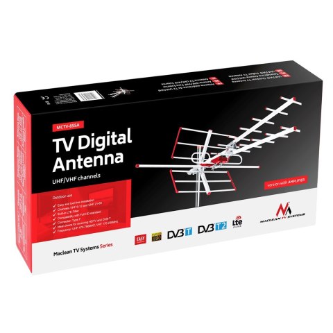 Antena kierunkowa zewnętrzna Maclean MCTV-855A (aktywna; 20 dB; Typ F) (WYPRZEDAŻ) Antena kierunkowa zewnętrzna Maclean MCTV-855A (aktywna; 20 dB; Typ F) (WYPRZEDAŻ)