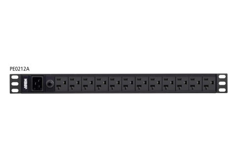 Aten PE0212G Seria podstawowych listew zasilających PDU Aten PE0212G Seria Basic Czarna Aten PE0212G Seria podstawowych listew zasilających PDU Aten PE0212G Seria Basic Czarna