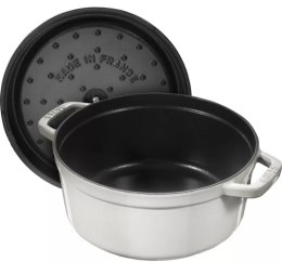 Garnek żeliwny okrągły Staub - 2.6 ltr, Biała trufla