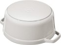 Garnek żeliwny okrągły Staub - 2.6 ltr, Biała trufla