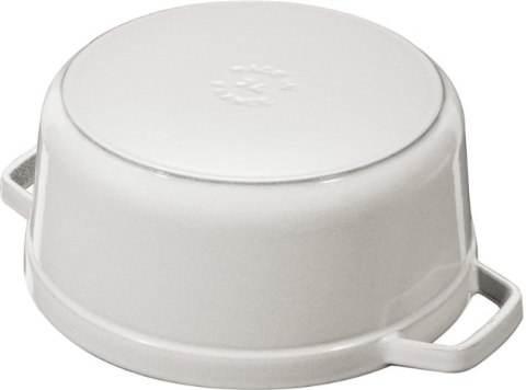 Garnek żeliwny okrągły Staub - 2.6 ltr, Biała trufla Garnek żeliwny okrągły Staub - 2.6 ltr, Biała trufla