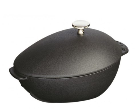 Garnek żeliwny owalny małż Staub - 2 ltr, Czarny Garnek żeliwny owalny małż Staub - 2 ltr, Czarny