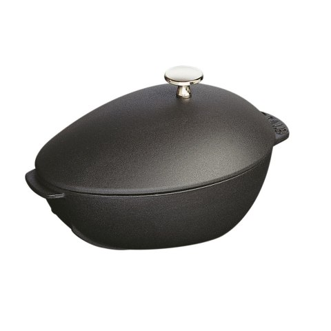 Garnek żeliwny owalny małż Staub - 2 ltr, Czarny Garnek żeliwny owalny małż Staub - 2 ltr, Czarny
