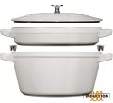 Zestaw 2 naczyń żeliwnych z pokrywką Staub - 24 cm, Biała trufla