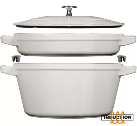 Zestaw 2 naczyń żeliwnych z pokrywką Staub - 24 cm, Biała trufla Zestaw 2 naczyń żeliwnych z pokrywką Staub - 24 cm, Biała trufla
