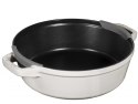 Zestaw 3 naczyń żeliwnych z pokrywką Staub - 24 cm, Biała trufla
