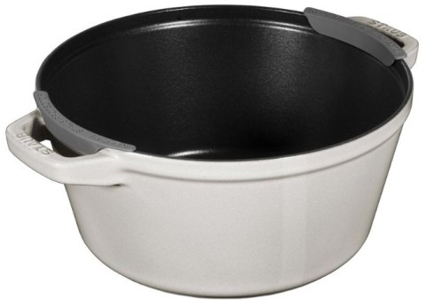 Zestaw 3 naczyń żeliwnych z pokrywką Staub - 24 cm, Biała trufla Zestaw 3 naczyń żeliwnych z pokrywką Staub - 24 cm, Biała trufla