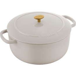 Garnek żeliwny okrągły Ballarini Bellamonte - 7 ltr, Kość słoniowa