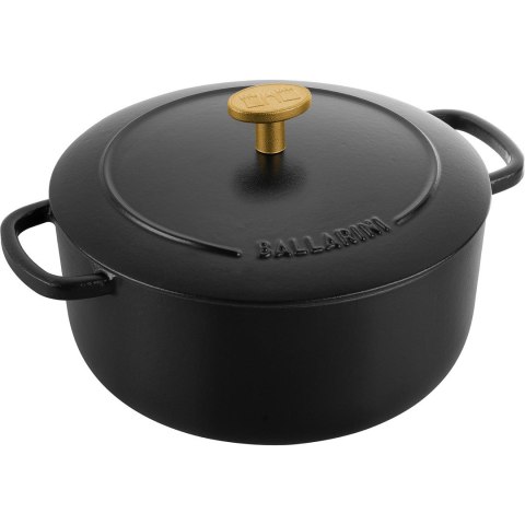 Garnek żeliwny okrągły Ballarini Bellamonte - Czarny, 2.6 ltr Garnek żeliwny okrągły Ballarini Bellamonte - Czarny, 2.6 ltr