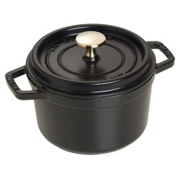 Garnek żeliwny okrągły Staub - 1.2 ltr, Czarny