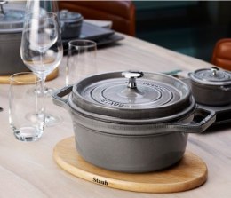 Garnek żeliwny okrągły Staub - Grafitowy, 2.6 ltr