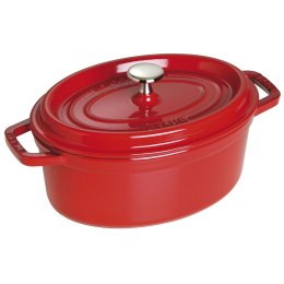 Garnek żeliwny owalny Staub - 2.35 ltr, Czerwony