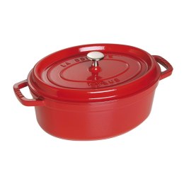 Garnek żeliwny owalny Staub - 3.2 ltr, Czerwony