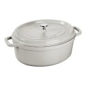 Garnek żeliwny owalny Staub - 6.7 ltr, Biała trufla