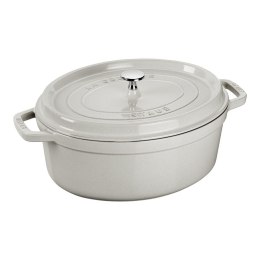 Garnek żeliwny owalny Staub - 6.7 ltr, Biała trufla