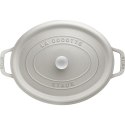 Garnek żeliwny owalny Staub - 6.7 ltr, Biała trufla
