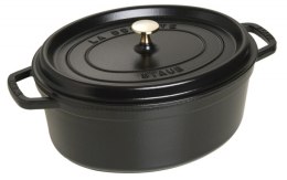 Garnek żeliwny owalny Staub - 8 ltr, Czarny
