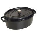 Garnek żeliwny owalny Staub - 8 ltr, Czarny