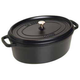 Garnek żeliwny owalny Staub - 8 ltr, Czarny