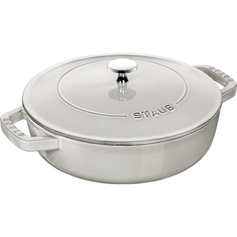 Głęboka patelnia do duszenia z pokrywką Staub - 24 cm, Biała trufla