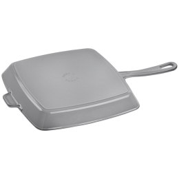 Kwadratowa patelnia żeliwna grillowa Staub - 30 cm, Czarny