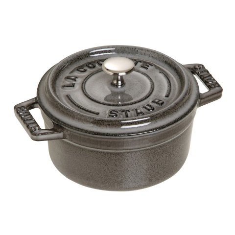 Mini garnek żeliwny okrągły Staub - 250 ml, Grafitowy Mini garnek żeliwny okrągły Staub - 250 ml, Grafitowy