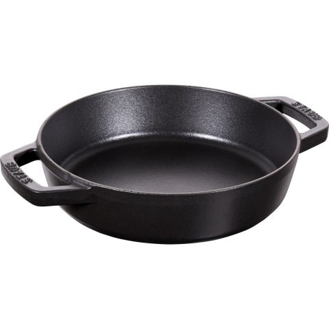 Patelnia żeliwna z dwoma uchwytami Staub - 20 cm, Czarny Patelnia żeliwna z dwoma uchwytami Staub - 20 cm, Czarny