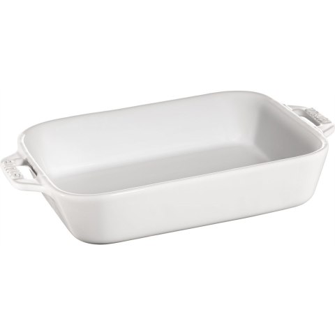 Prostokątny półmisek ceramiczny Staub - 1.1 ltr, Biały Prostokątny półmisek ceramiczny Staub - 1.1 ltr, Biały