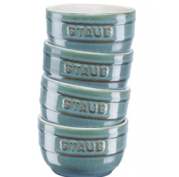 Staub Mini Ramekin Okrągły, 4 szt. - 200 ml, Antyczny turkusowy