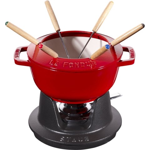 Zestaw do fondue Staub - 18 cm, Czerwony Zestaw do fondue Staub - 18 cm, Czerwony