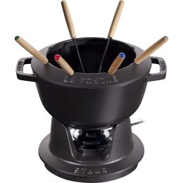 Zestaw do fondue Staub - 20 cm, Czarny