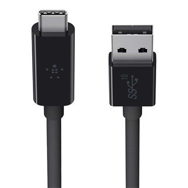 BELKIN KABEL USB-C - USB-A 3.1, 1M, CZARNY BELKIN KABEL USB-C - USB-A 3.1, 1M, CZARNY
