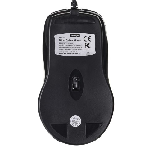 Activejet Mysz AMY-083 (optyczna; 1000 DPI; kolor czarny) Activejet Mysz AMY-083 (optyczna; 1000 DPI; kolor czarny)